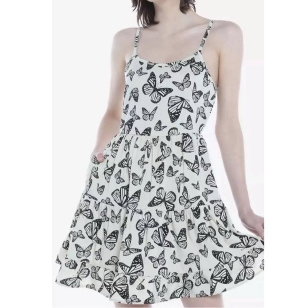 NWT ROMWE Butterfly Dress Size 4 Small Polyester  35.5” Length New